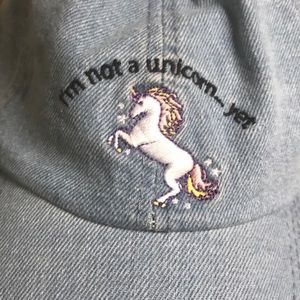 NWT denim unicorn hat